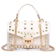 Summer Bag New One-shoulder Pvc Messenger Transparent Small Bag Girl Chain Picture Mother Bag - White - View 1