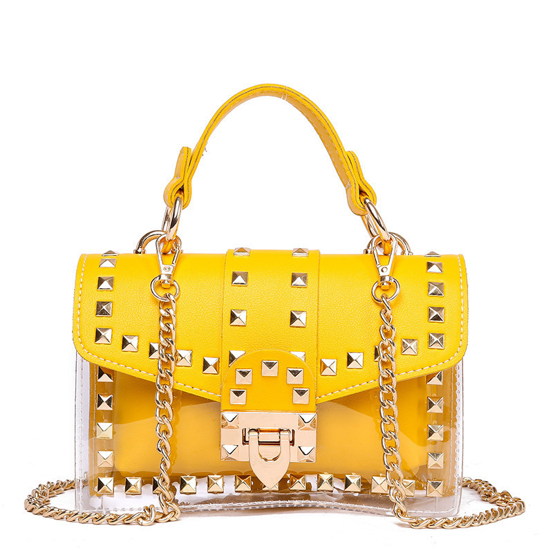 Summer Bag New One-shoulder Pvc Messenger Transparent Small Bag Girl Chain Picture Mother Bag