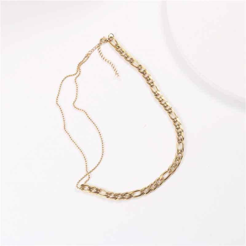 Mix And Match Stitching Necklace Necklace, Personality All-Match Round Bead Clavicle Chain
