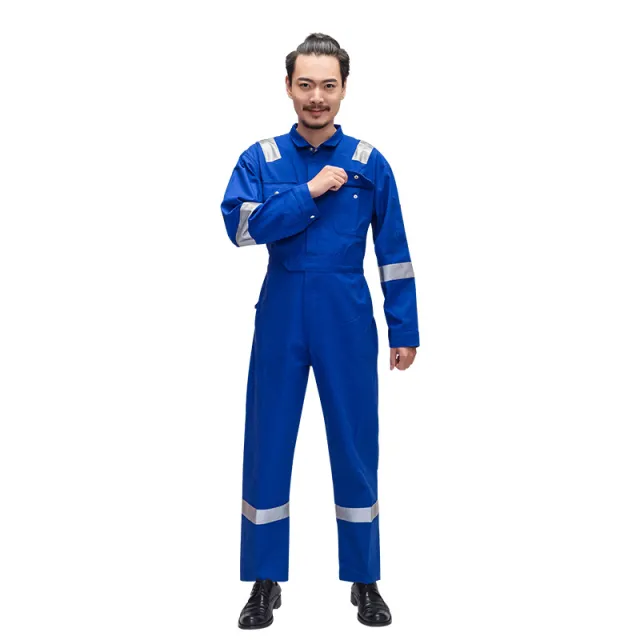 Spring And Autumn One piece Overalls Protective Workwear And Workwear Royal Blue - Shop at LoveMi