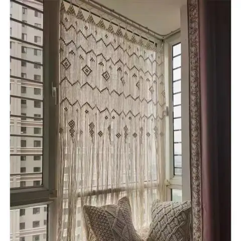 Finished Hoop Door Curtain Bohemian Tapestry Hand Woven European