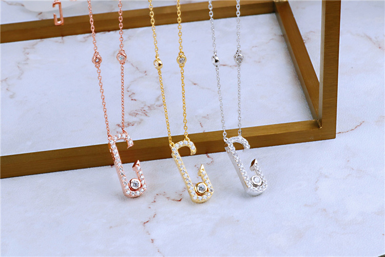 Ball Necklace Rotating Flashing Diamonds 925 Sterling Silver Micro Inlaid Rhinestone Clavicle Chain