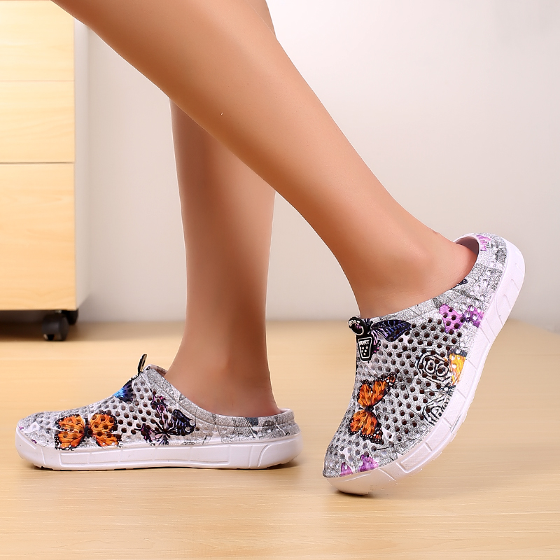 Non-Slip Garden Blue And White Porcelain Sandals — view 5