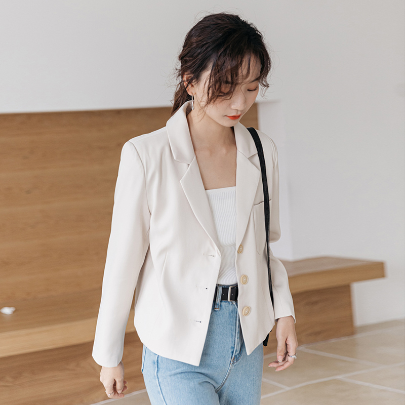 Blazer Short Jacket Ladies Small Early Spring Suit Design Sense Niche Tops  New Autumn Thin Tide Summer