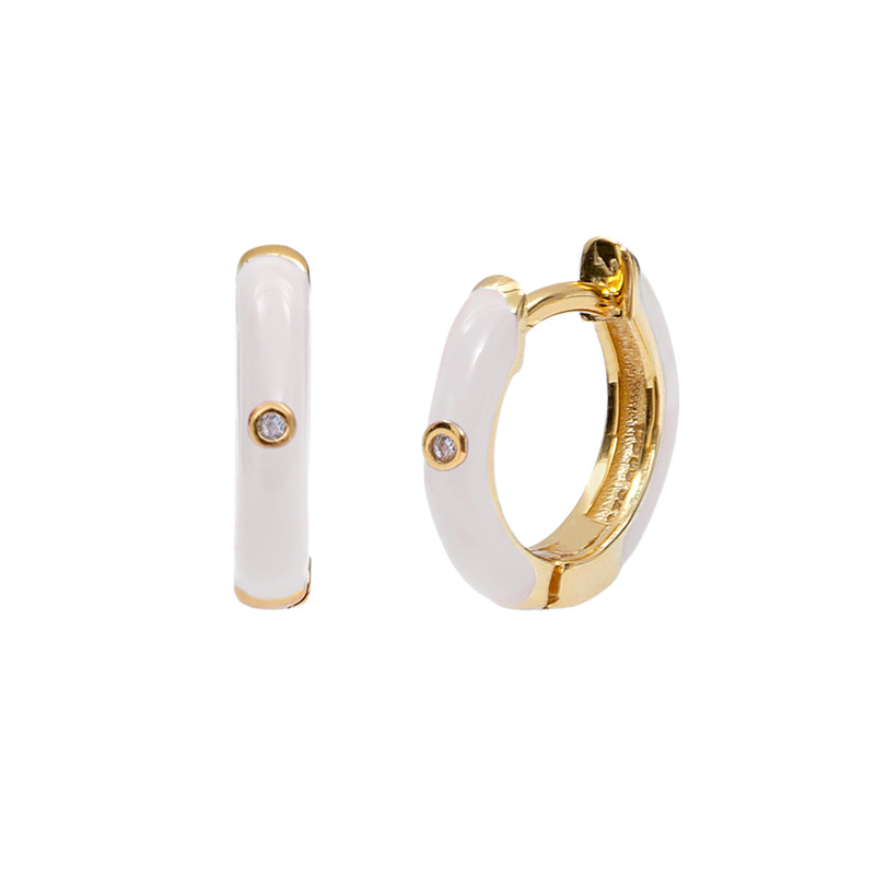 Title 6, Temperament Ring Epoxy Color Earrings Earrings