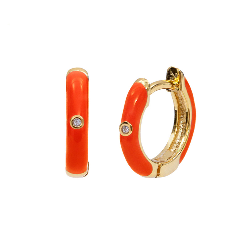 Title 5, Temperament Ring Epoxy Color Earrings Earrings