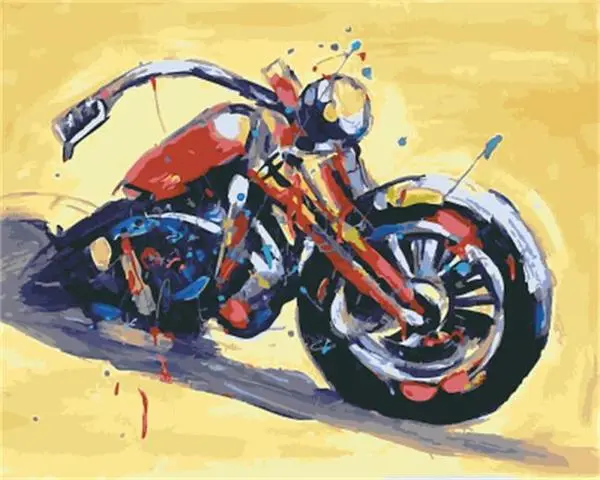 Retro Cool Motorcycle Still Life Canvas Wedding Art Deco Picture Gift No Fram - Shop at LoveMi