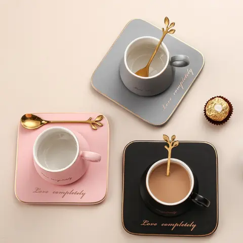 European Style Light Luxury Gold Afternoon Tea Milk Juice