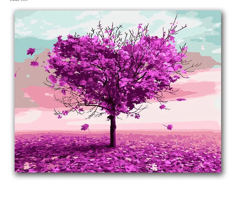 Color By Number Love Tree Landscape Modular