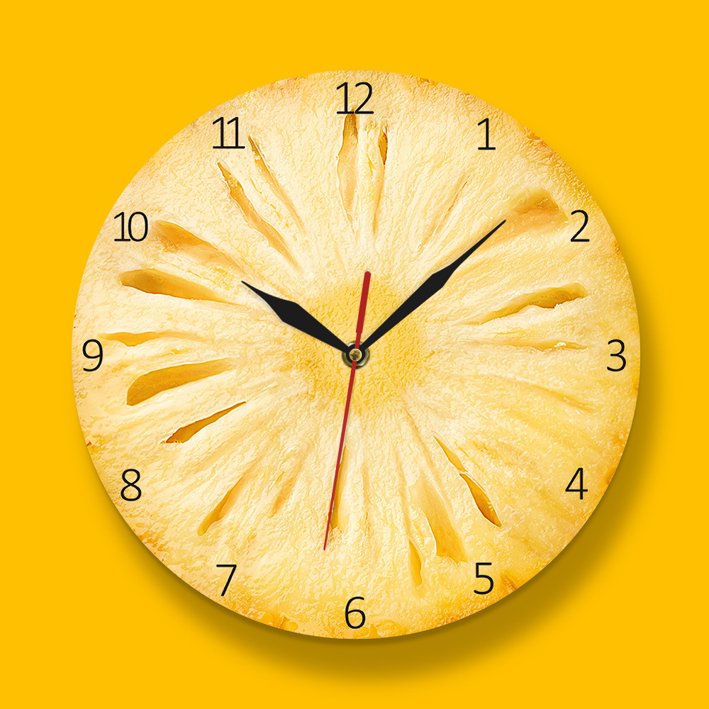 Pineapple Slice Acrylic Wall Clock, picture 3 of 4