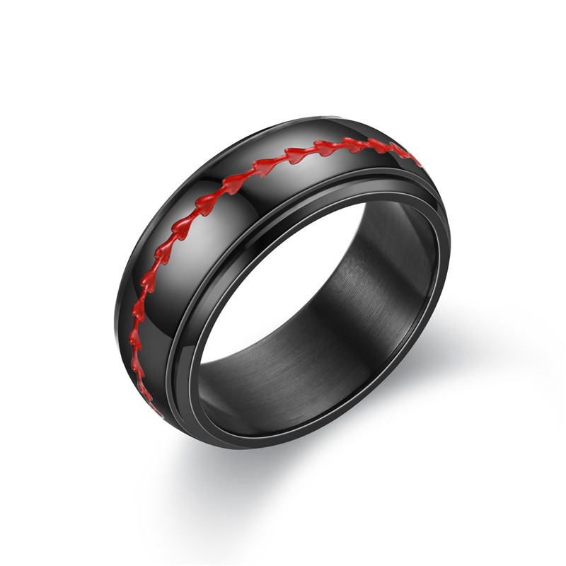 Fashion Double-layer Rotating Stainless Steel Ring