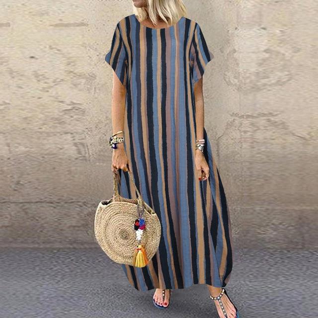 New Style Casual Retro Cotton And Linen Dress