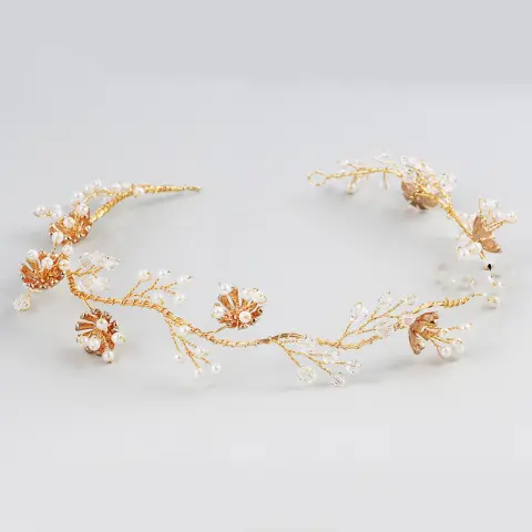 Pearl Hair Band Photo Studio Wedding Travel Photography Dress