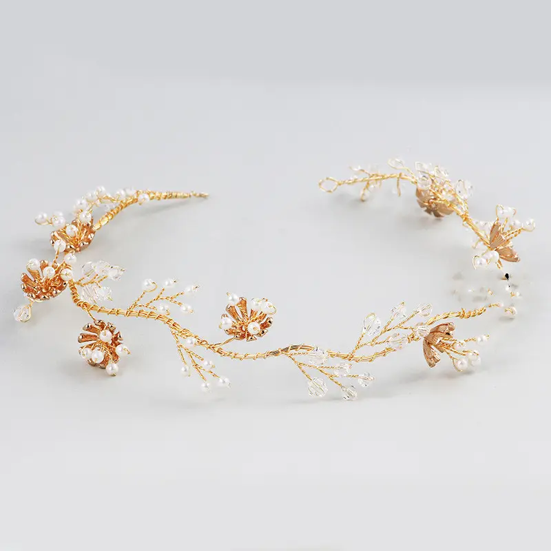 Pearl Hair Band Photo Studio Wedding Travel Photography Dress