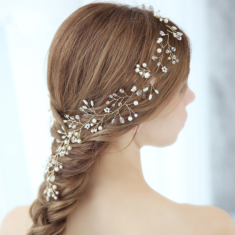 Pearl Hair Band Photo Studio Wedding Travel Photography Dress Accessories — foto 8