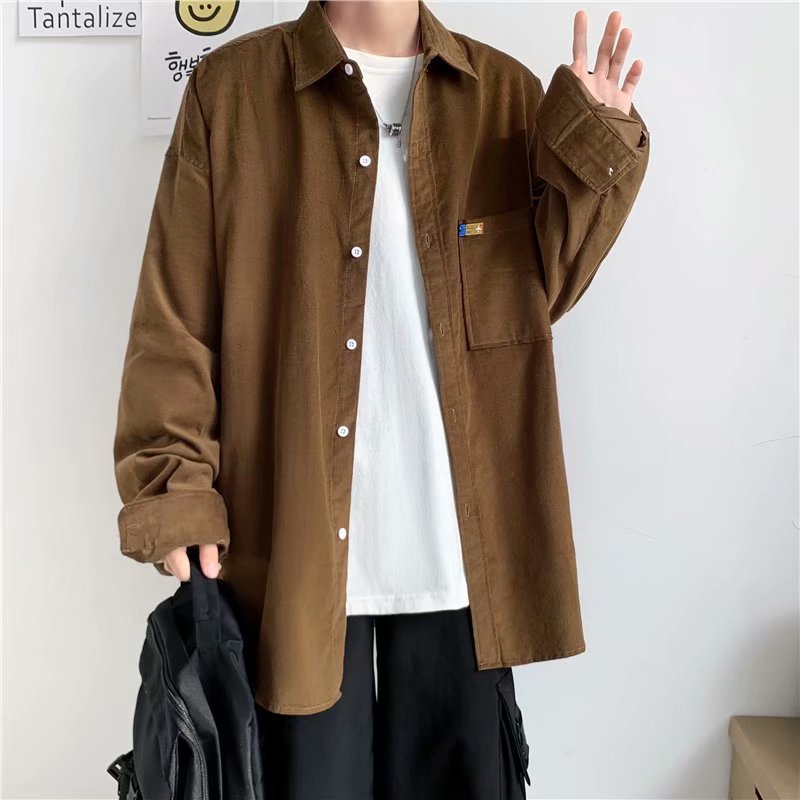 Retro Men's Casual Long-sleeved Shirt Men's Jacket