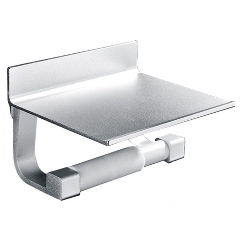 Space Aluminum Punch-free Mobile Phone Rack Toilet Paper Towel Roll Holder Hotel Project