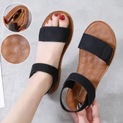 Tendon Sole Sandals Flat Shoes - Black - View 1