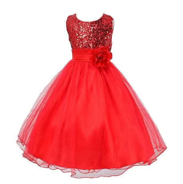 Baby Sequin Dress Flower Girl Wedding Princess