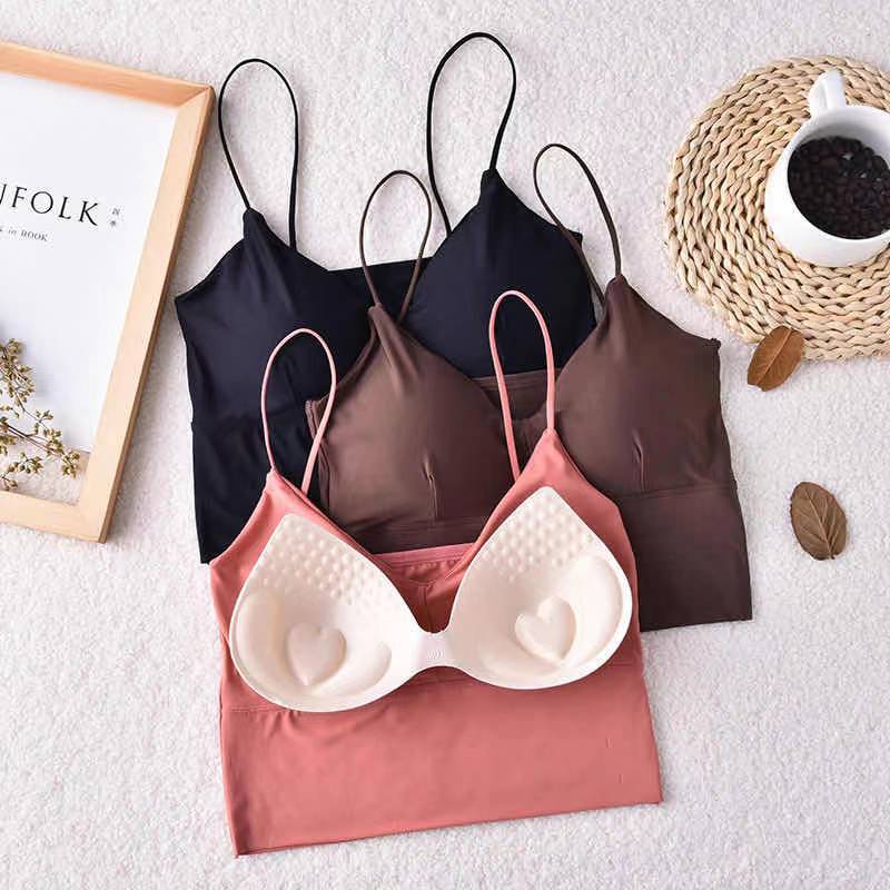 Title 6, New Style Ice Silk Camisole With Breathable Bea...