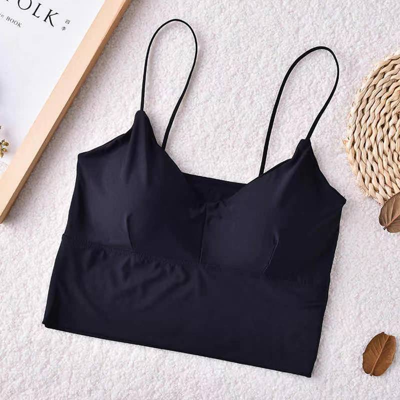 Title 5, New Style Ice Silk Camisole With Breathable Bea...