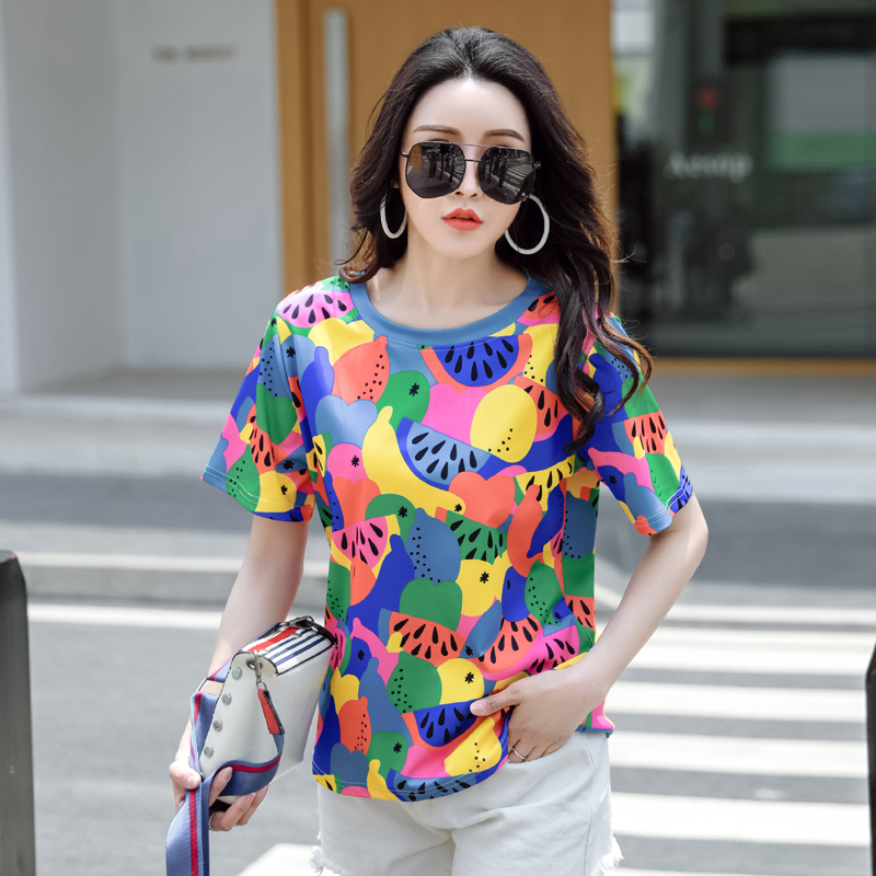 Round Neck Loose All-Match Western Style Personalized Top