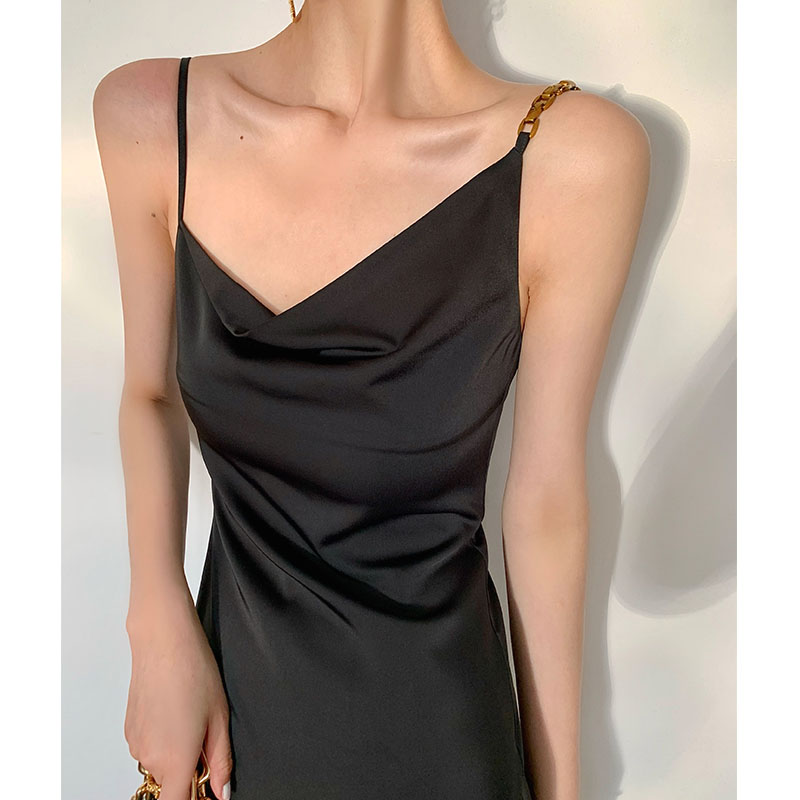 Satin Asymmetric Maxi Dress, picture 5 of 5