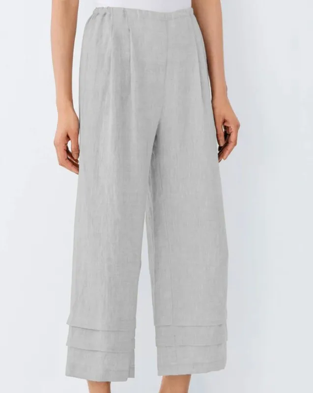 Summer Trousers Wide leg Casual Pants Beach Solid Color Straight Leg Pants White - Shop at LoveMi