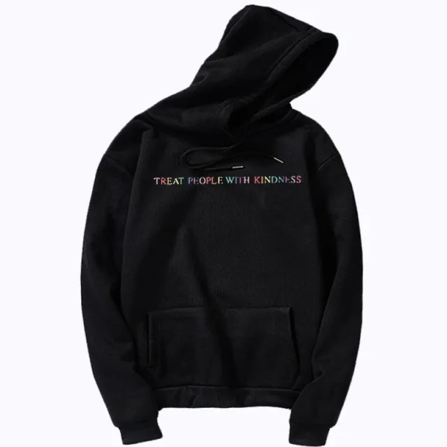 Harajuku Pullover Wool Hoodie Black - Shop at LoveMi