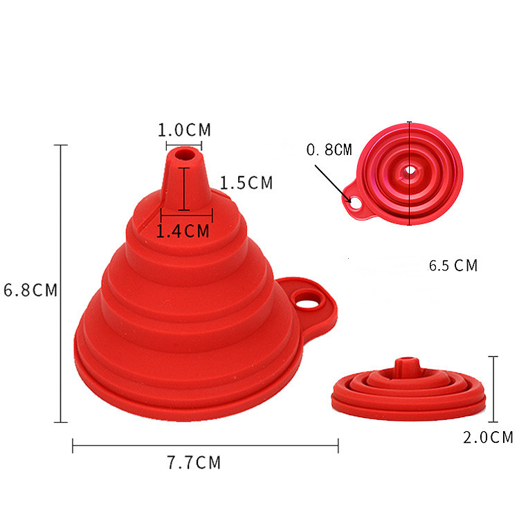 Title 1, Mini Silicone Folding Funnel For Liquid Dispensing