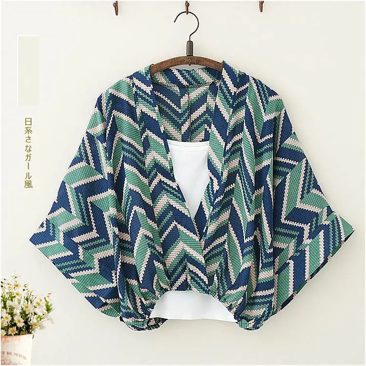 Printed Three-quarter Sleeve Shirt Chiffon Shirt Ladies Shirt