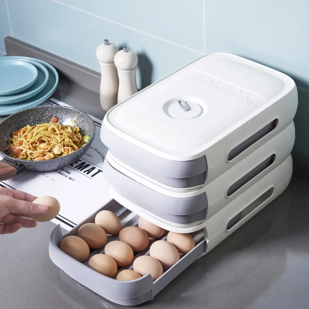 Drawer Type Refrigerator Egg Storage Box Keeping Dumpling Holder