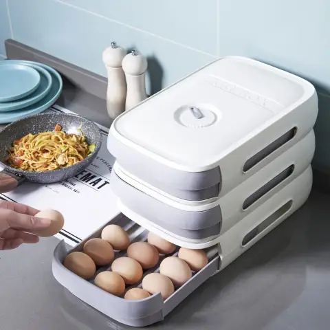 Drawer Type Refrigerator Egg Storage Box Keeping Dumpling Holder