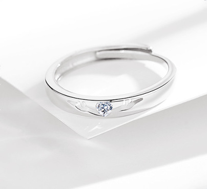 Silver Couple Ring, Japanese And Korean Personality, One Deer Has You Inseparable Ring