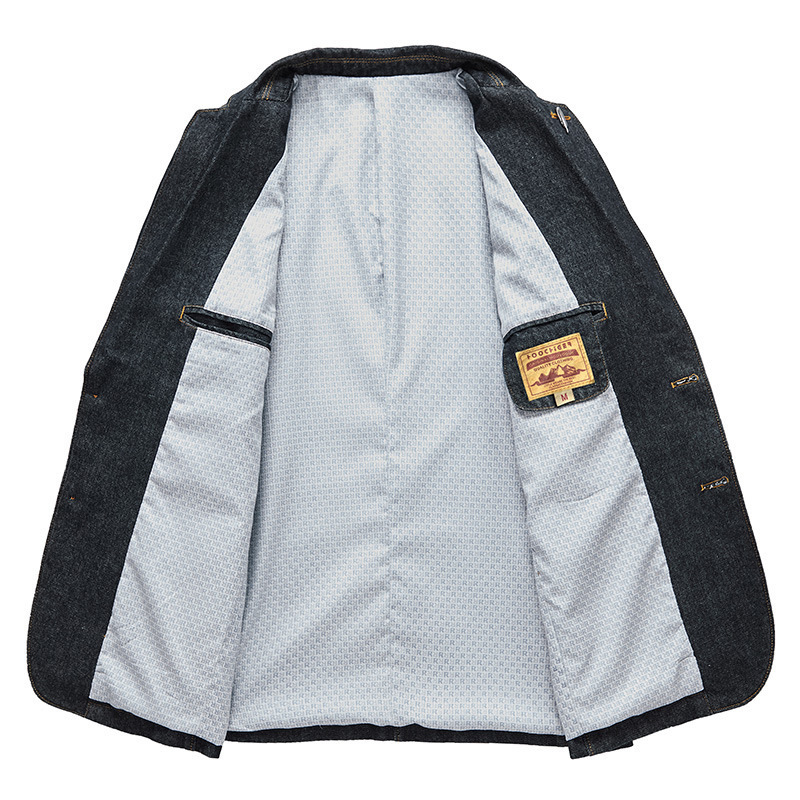 Autumn And Winter Suit New Youth Leisure Denim Jacket Business Leisure Suit Loose Large Size Coat Fashion 81985