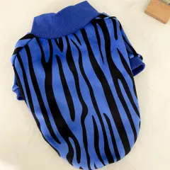 Stretch And Fleece Thick Sweater New Autumn And Winter Clothes For Young Small Dogs - Blue - View 1