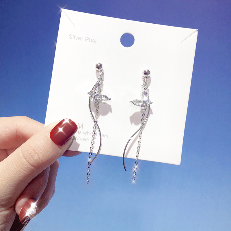 Korean High-end Earrings Female Sterling Silver Needle Temperament Earrings