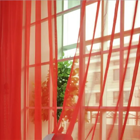 Curtains Solid Tulle Modern for Living Room Transparent Window