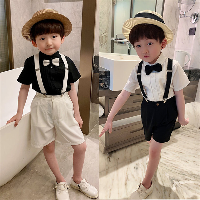 Short-sleeved Shirt And Shorts Two-piece Flower Girl Dress