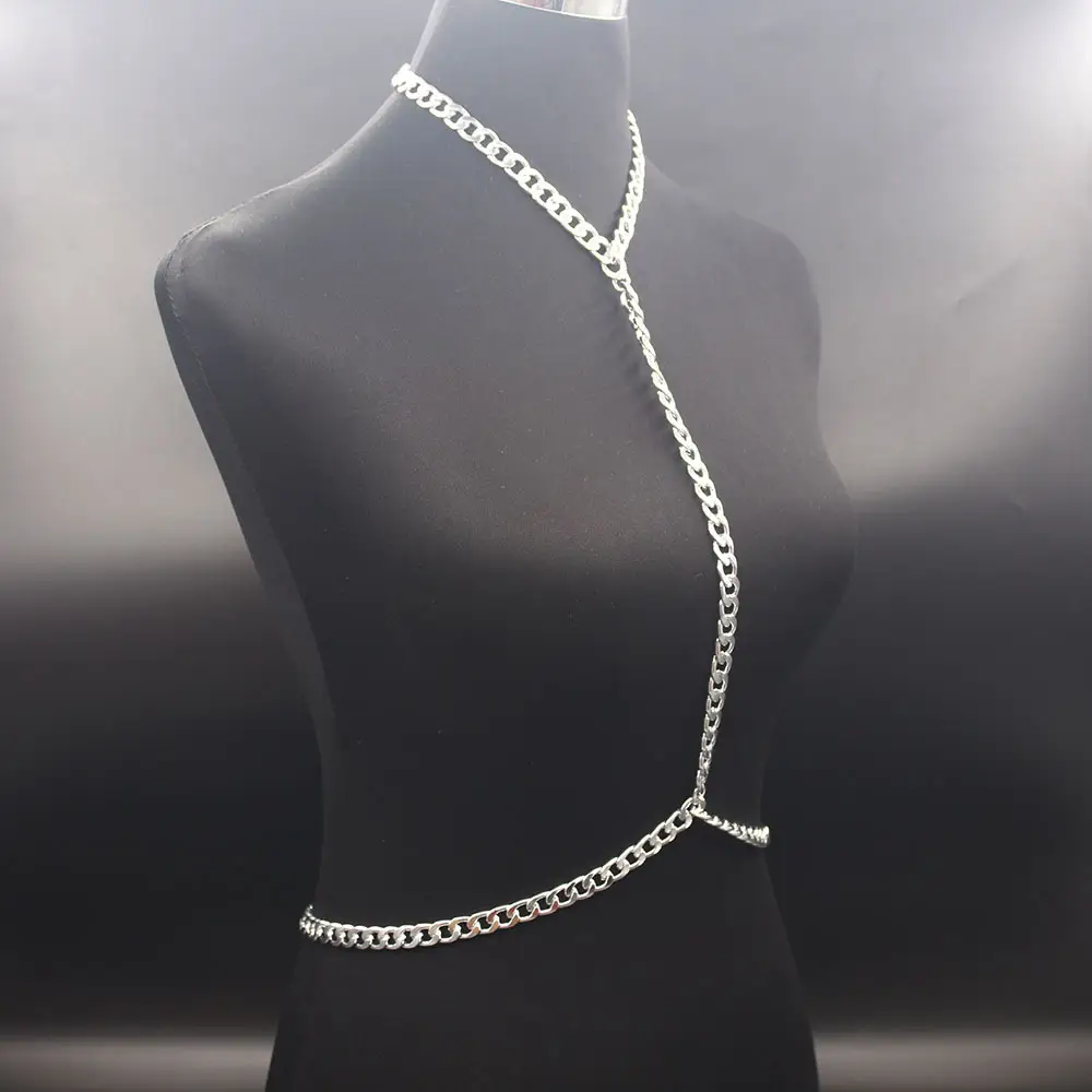 Golden Fashion Simple Body ChainSexy Bikini Beach Clothing Accessories Necklace