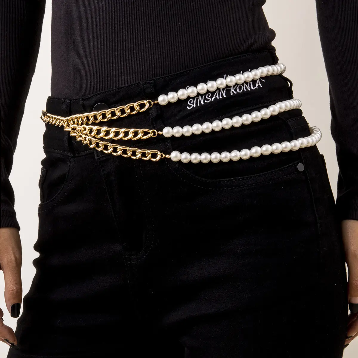 Punk Hip Hop Geometric Asymmetric Chain Body Chain Female