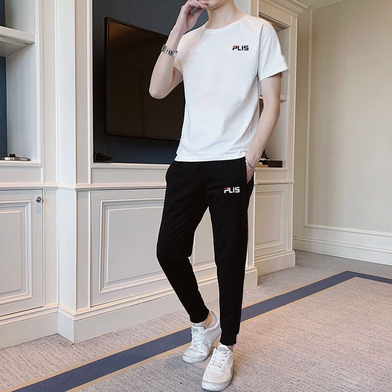 Casual Suit Men's T-shirt Sportswear Short-sleeved Men's Trousers Casual Wear