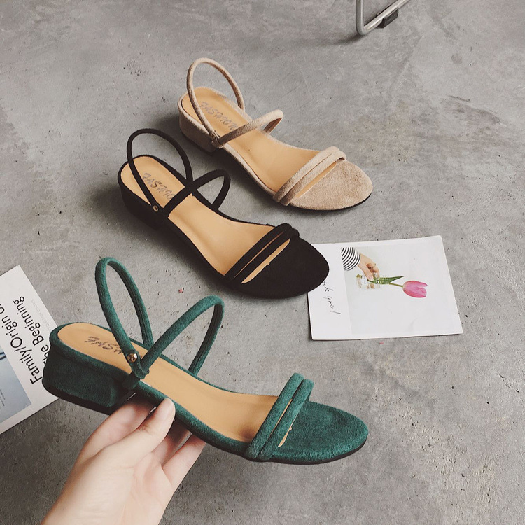 Strap Mid-heel Square Heel Sandals — view 6
