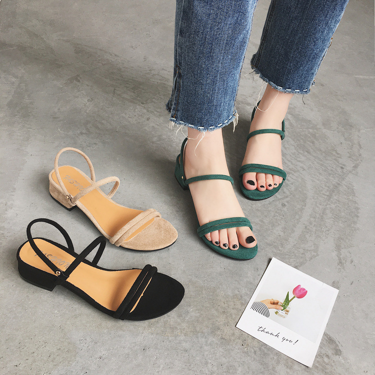 Strap Mid-heel Square Heel Sandals — view 4