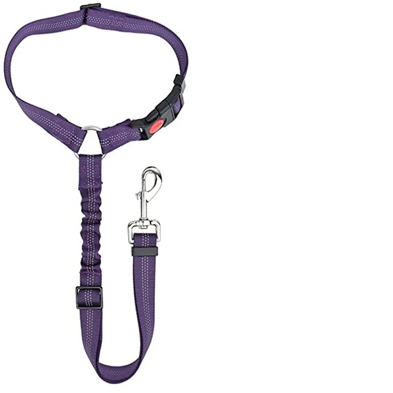 Safety Rope Elastic Traction Rope Dog Chain - Purple