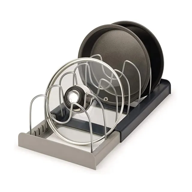 New Stainless Steel Retractable Adjustable Pot Cover Shelf For Cross Border Foreign Trade Black - Shop at LoveMi