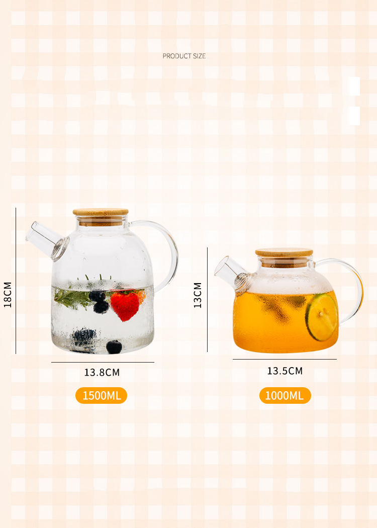 Cold Kettle Nordic Transparent Kettle Teapot Cool White