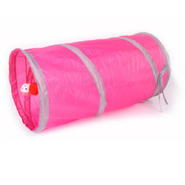 Pet Puzzle Cat Toy Collapsible Cat Tunnel Ringing Paper Cat Passage Rose Red - Shop at LoveMi