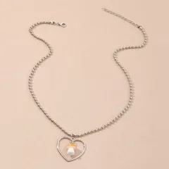 European And American Cross-border Jewelry Ins Harajuku Trend Love Mushroom Pendant Necklace Female Bead Chain Choker - Orange - View 1