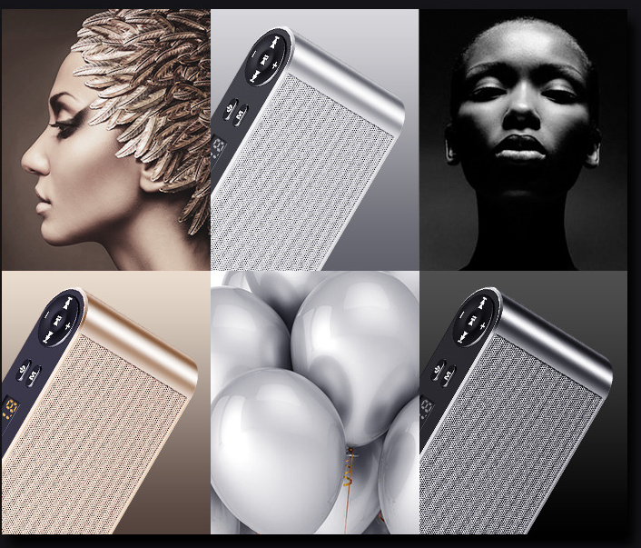 Беспроводная Bluetooth-колонка, двойные динамики, Hi-Fi, аудиокарта, USB-порт, портативный компьютер